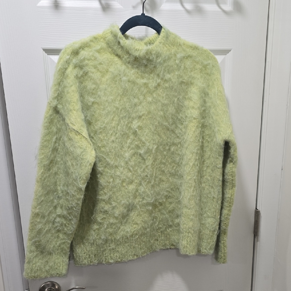 Topshop Soft Textured Light Green Sweater